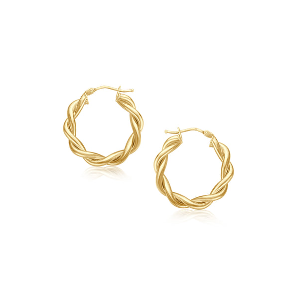Twirl Gold Hoops - Gelbgold