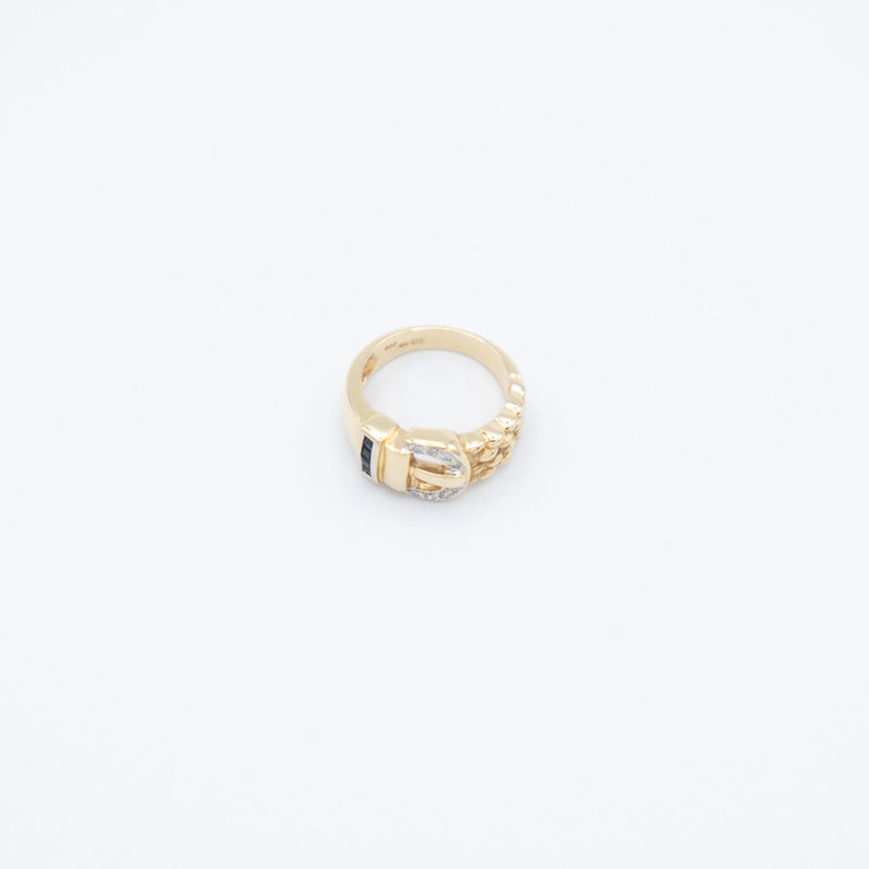 juwelier-jeweler-gelber-vintage-saphire-diamanten-vintage-ring-gelbgold-produktfoto-liegefoto
