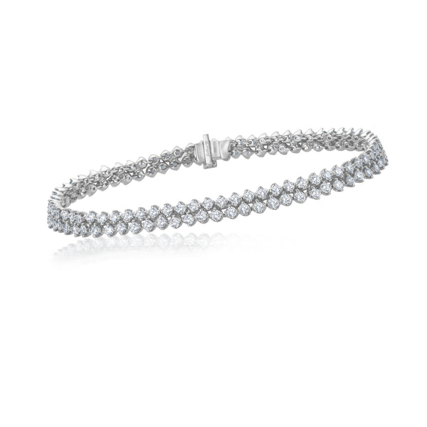 Double tennis bracelet discount