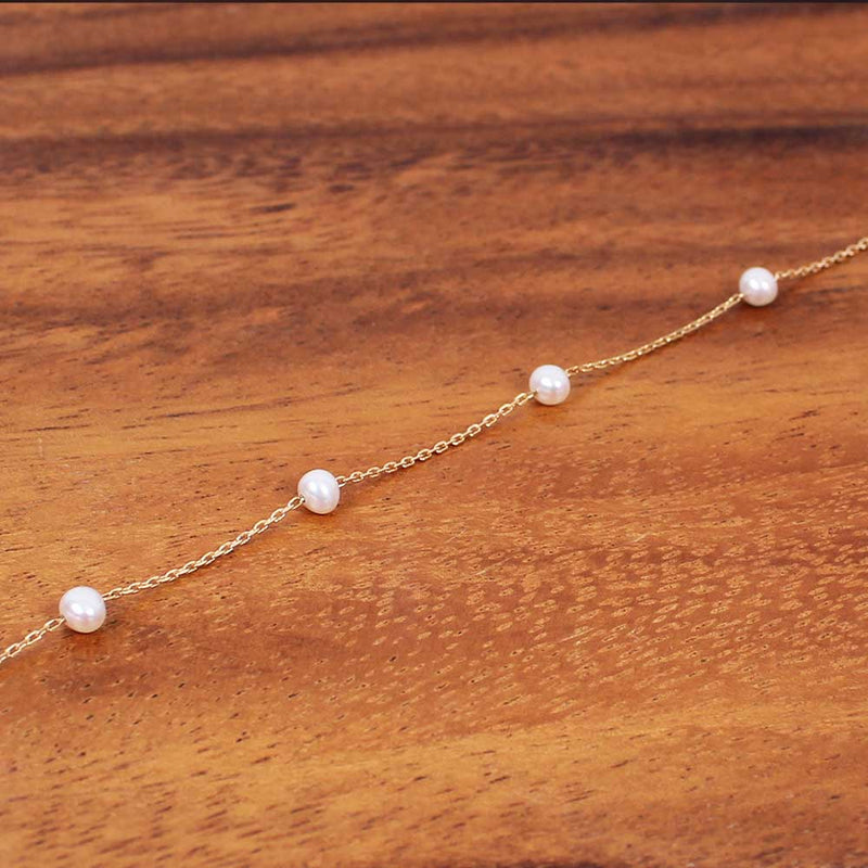 Delicate Pearl Armband - Gelbgold