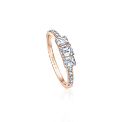 Triple Diamond Ring - Roségold