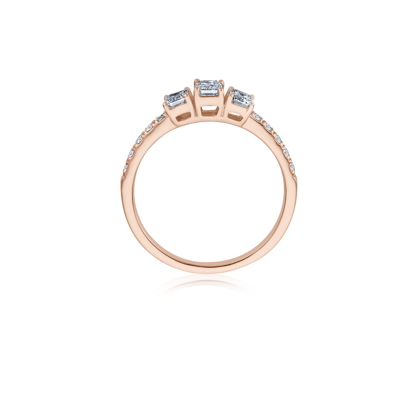 Triple Diamond Ring - Roségold