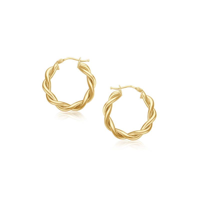 Twirl Gold Hoops - Gelbgold