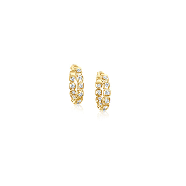 Small Claire Hoops – Gelbgold