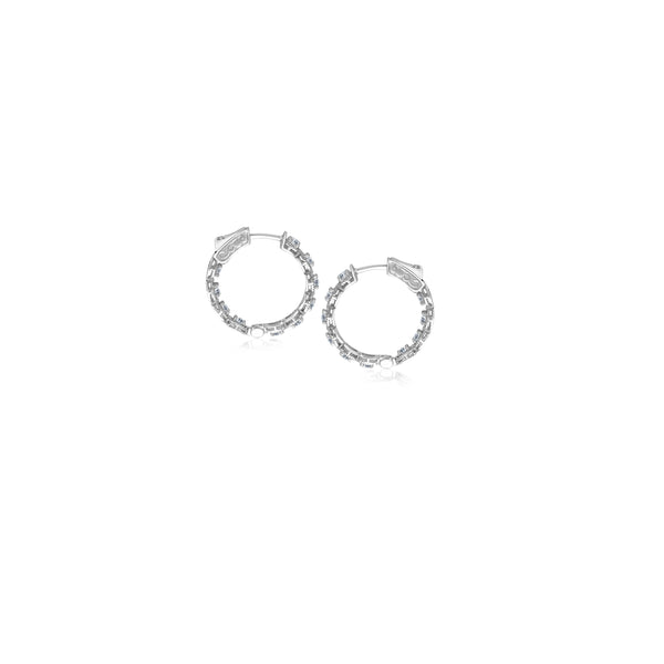 Small Claire Hoops – Weissgold