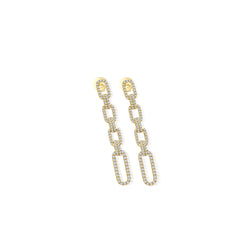 Diamond Gold Anchor Earrings - Gelbgold