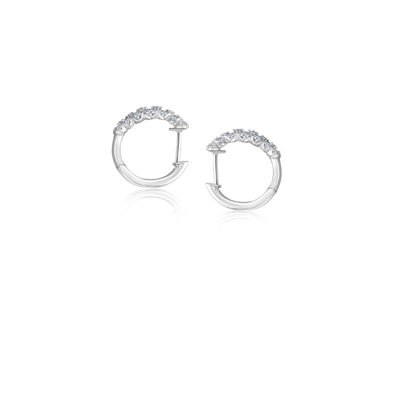 Elegant Diamond Hoops - Weißgold