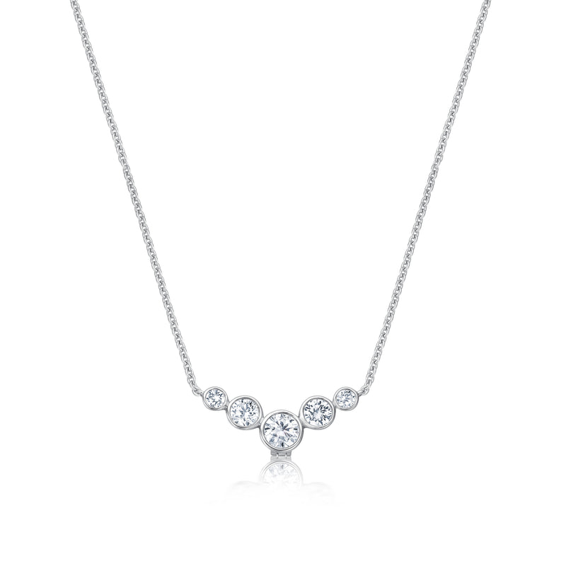 Diamond Raindrop Necklace - Weißgold