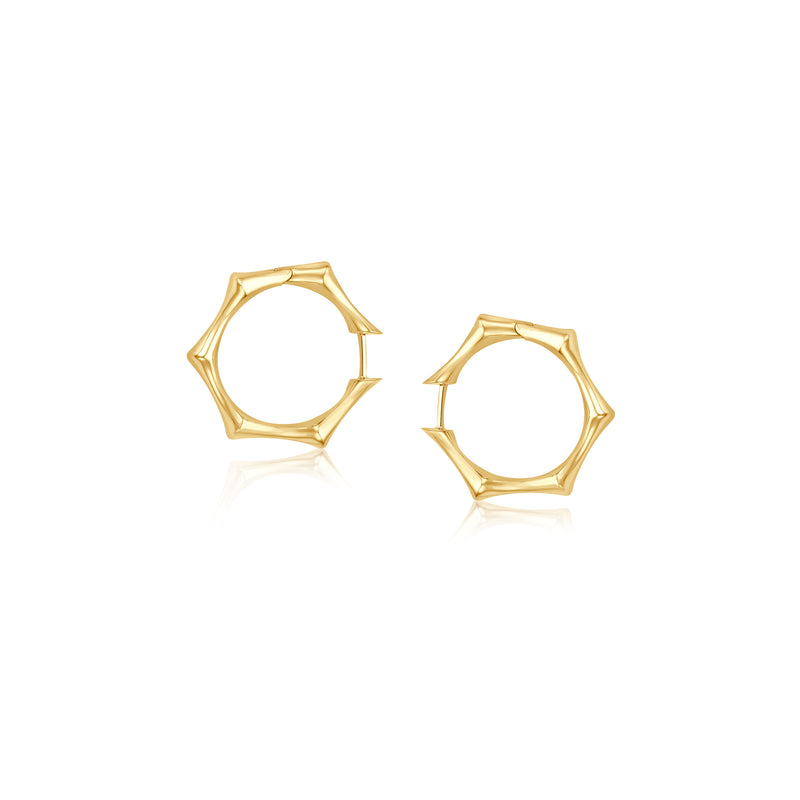 Spike Hoops - Gelbgold