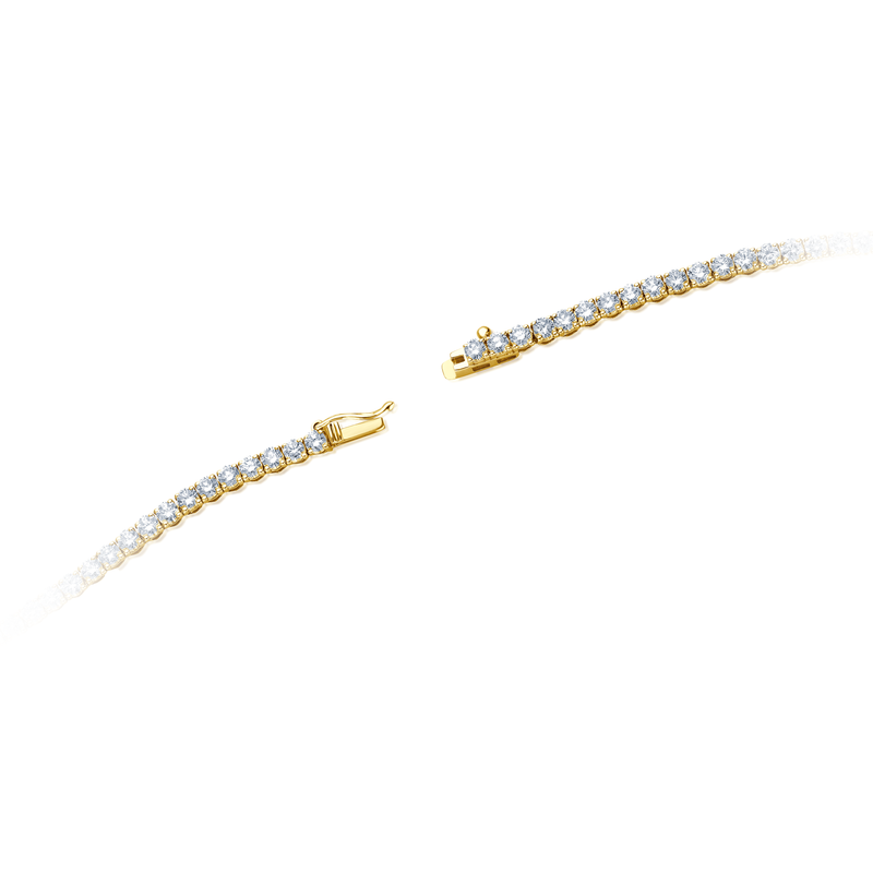 Tenniscollier - 9.32 ct. - Gelbgold