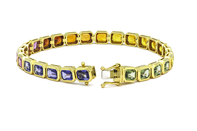 juwelier-jeweler-gelber-emeraldcut-rainbow-armband-bracelet-gold-gelbgold-produktfoto