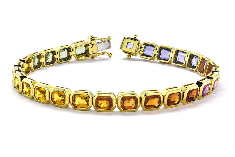 juwelier-jeweler-gelber-emeraldcut-rainbow-armband-bracelet-gold-gelbgold