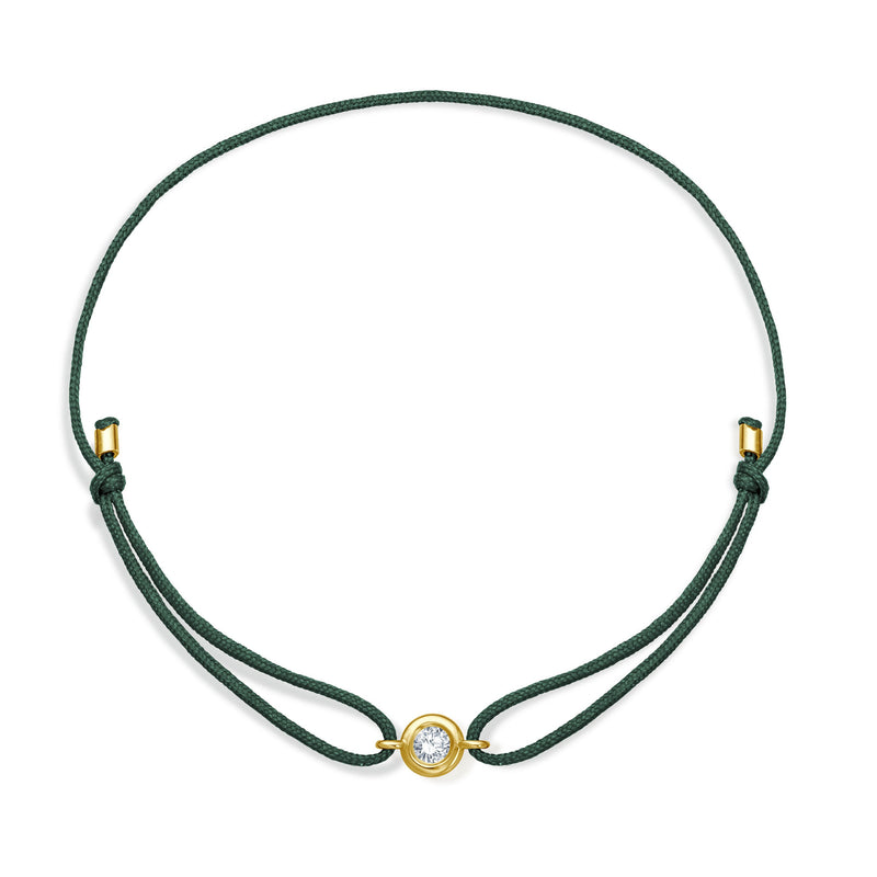 juwelier-jeweler-gelber-fusskettchen-fusskette-stoffband-one-diamond-gelbgold-dunkelgruen