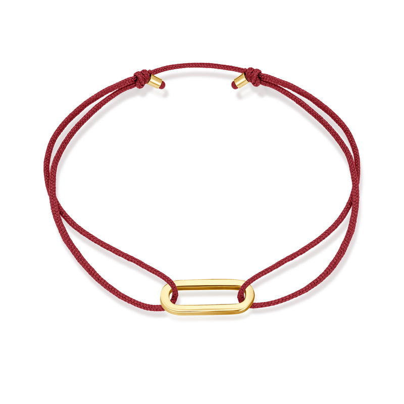 Single Anchor Stoff Armband - Gelbgold