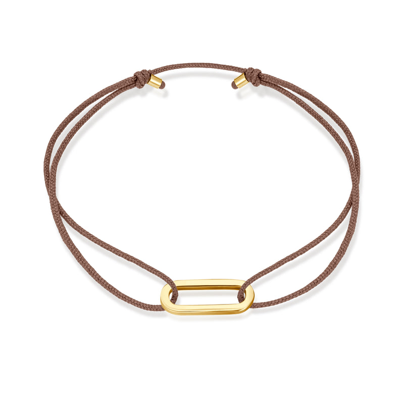 Single Anchor Stoff Armband - Gelbgold