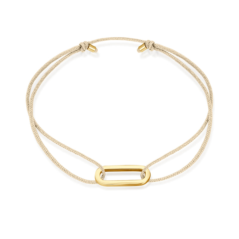 Single Anchor Stoff Armband - Gelbgold