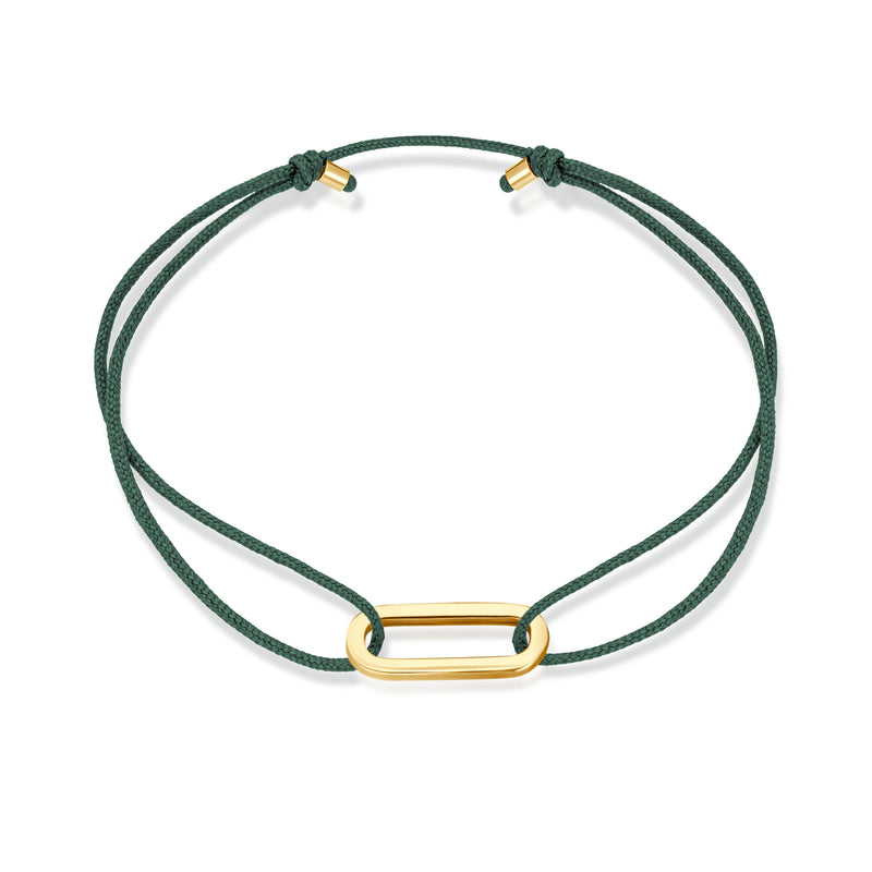 Single Anchor Stoff Armband - Gelbgold