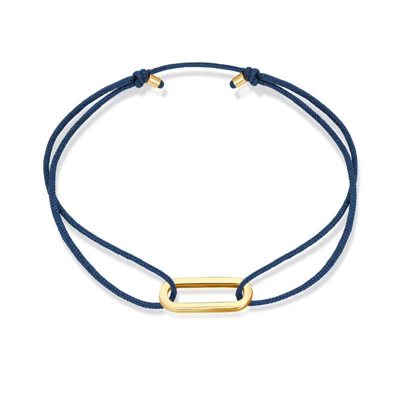 Single Anchor Stoff Armband - Gelbgold