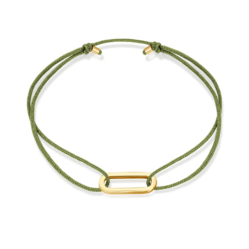 Single Anchor Stoff Armband - Gelbgold