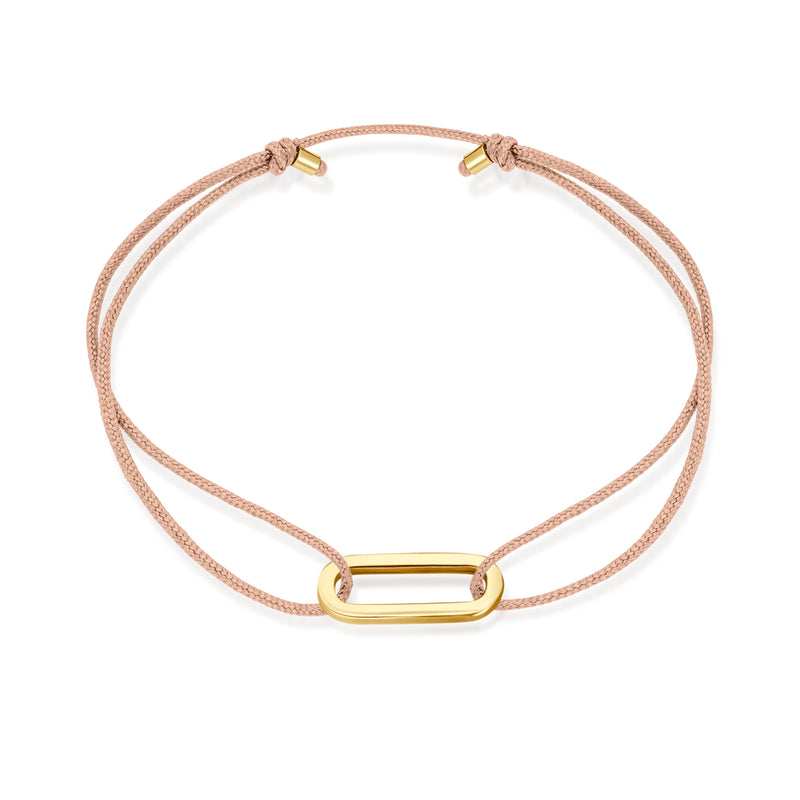 Single Anchor Stoff Armband - Gelbgold