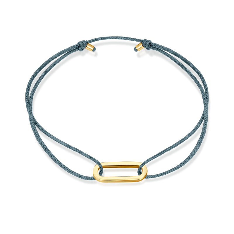 Single Anchor Stoff Armband - Gelbgold