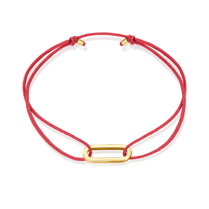 Single Anchor Stoff Armband - Gelbgold
