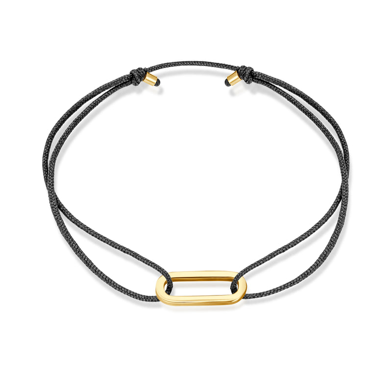 Single Anchor Stoff Armband - Gelbgold