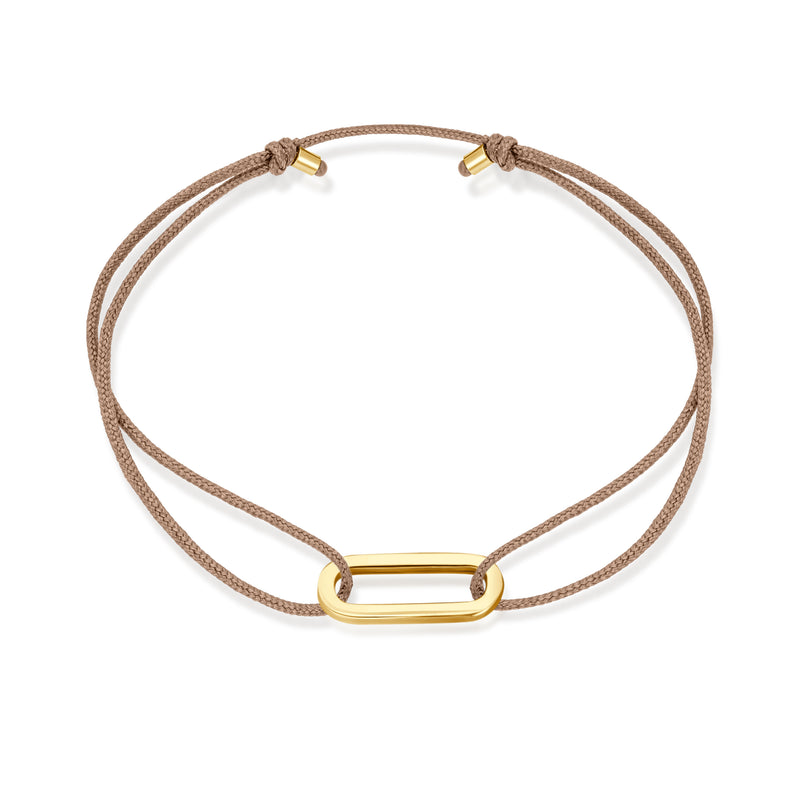 Single Anchor Stoff Armband - Gelbgold