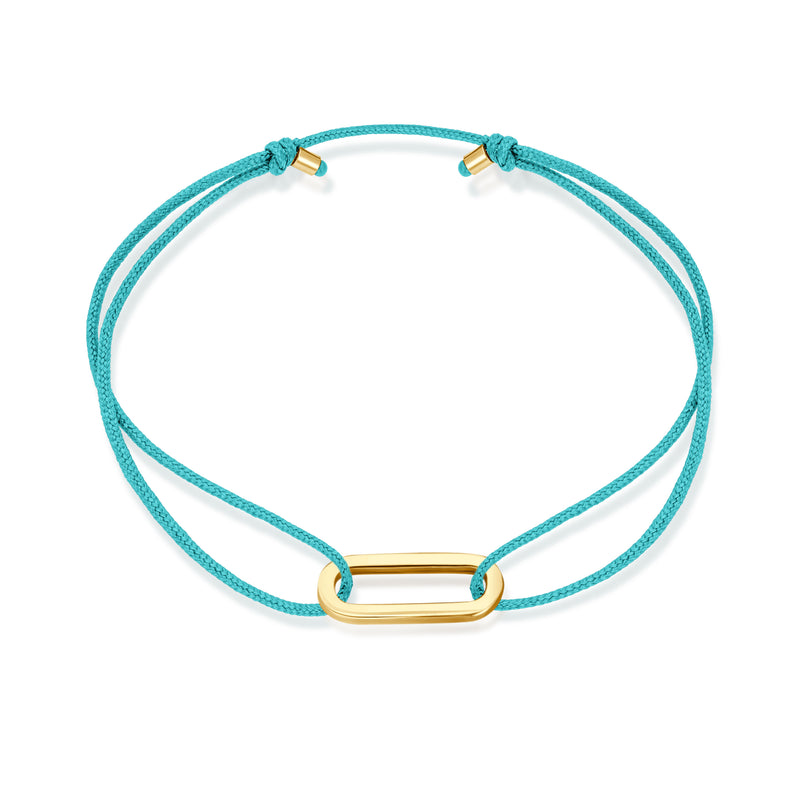 Single Anchor Stoff Armband - Gelbgold