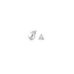 Diamond Triangle Piercing - 0,03 ct - Weißgold