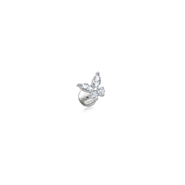 Diamond Butterfly Piercing - Weißgold