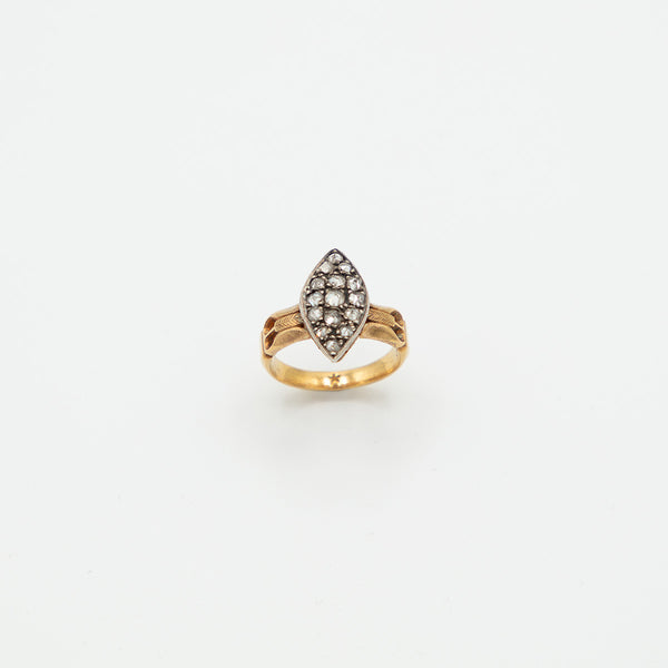 Vintage Diamant Ring - Gelbgold