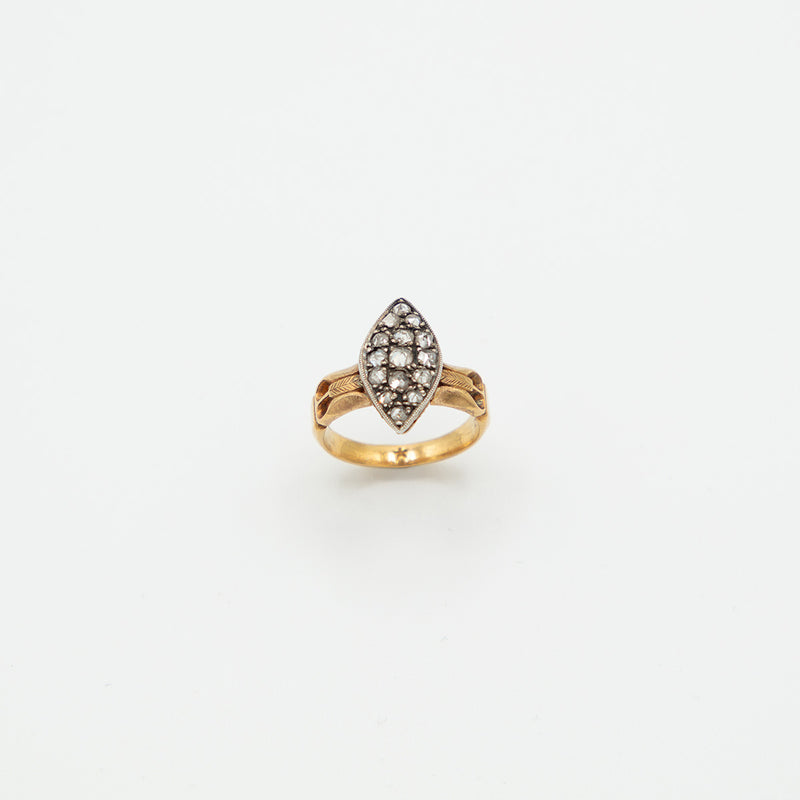 Vintage Diamant Ring - Gelbgold