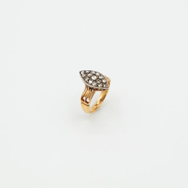 Vintage Diamant Ring - Gelbgold
