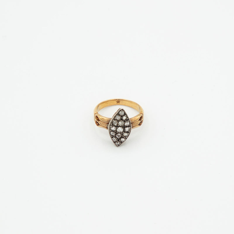 Vintage Diamant Ring - Gelbgold