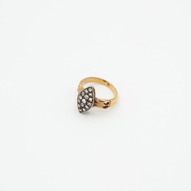 Vintage Diamant Ring - Gelbgold