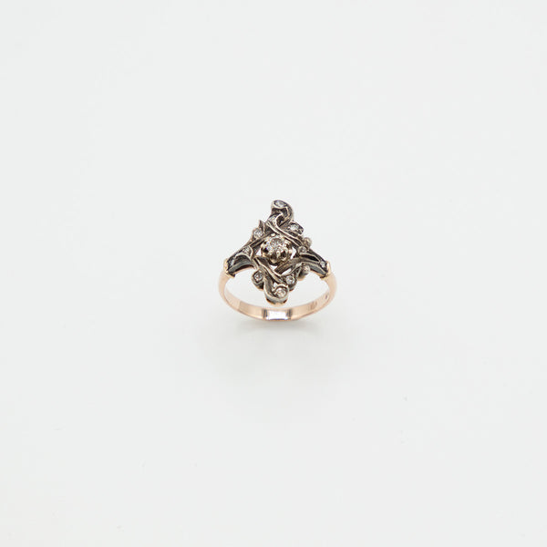 Vintage Diamant Ring - Gelbgold