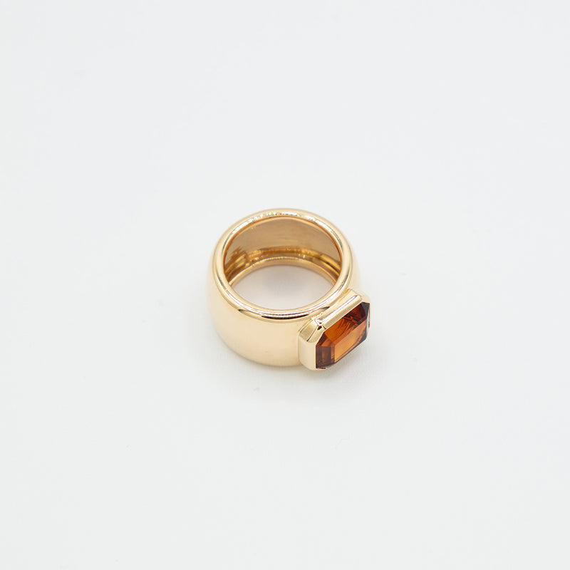 Vintage Citrin Ring - Gelbgold