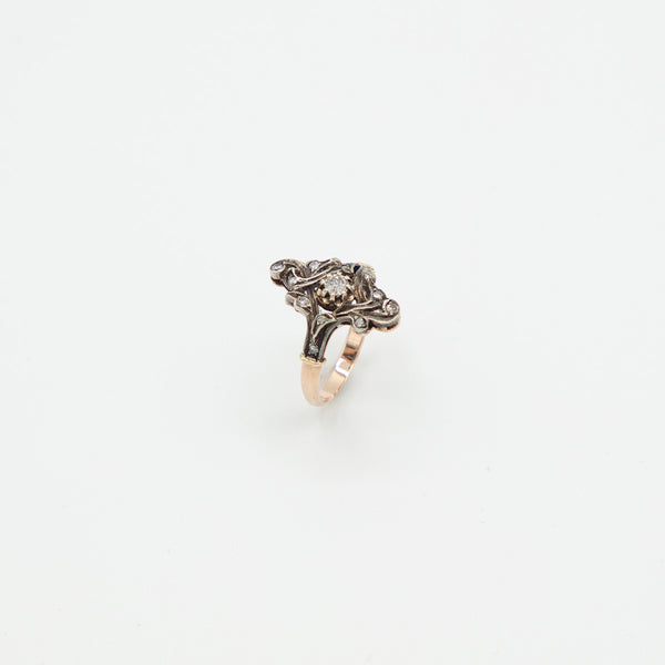 Vintage Diamant Ring - Gelbgold