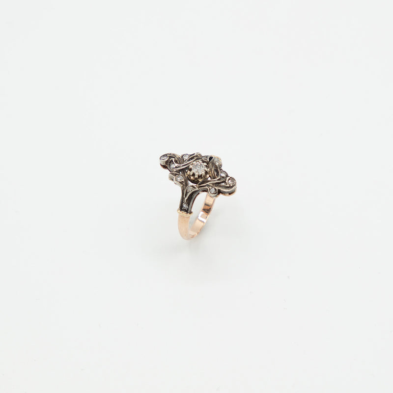 Vintage Diamant Ring - Gelbgold