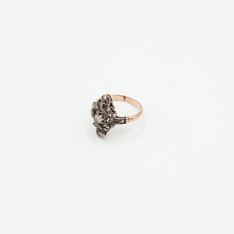 Vintage Diamant Ring - Gelbgold