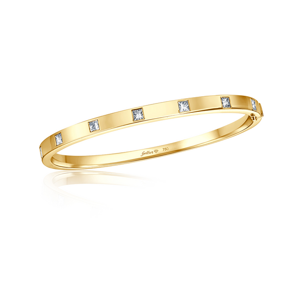 DELPHI PRINCESS CUT BANGLE  - Gelbgold