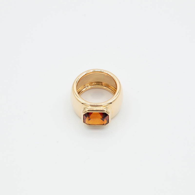 Vintage Citrin Ring - Gelbgold