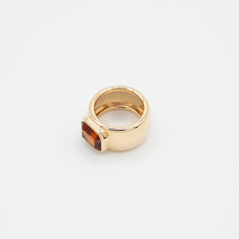 Vintage Citrin Ring - Gelbgold