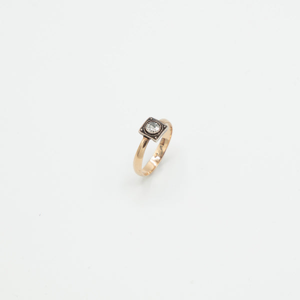 Vintage Diamant Ring - Gelbgold