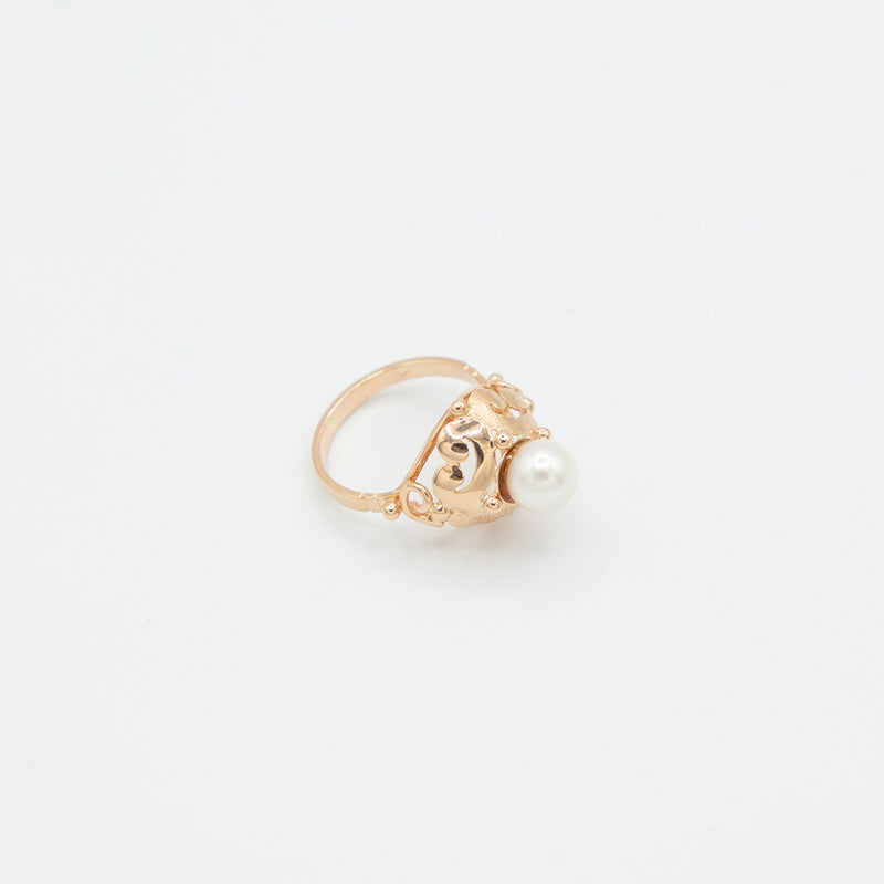 Vintage Perlen Ring - Gelbgold