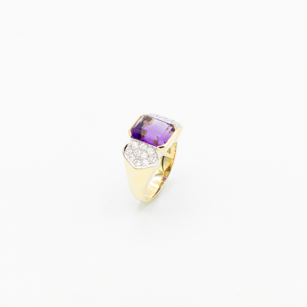 Vintage Amethyst Ring - Gelbgold