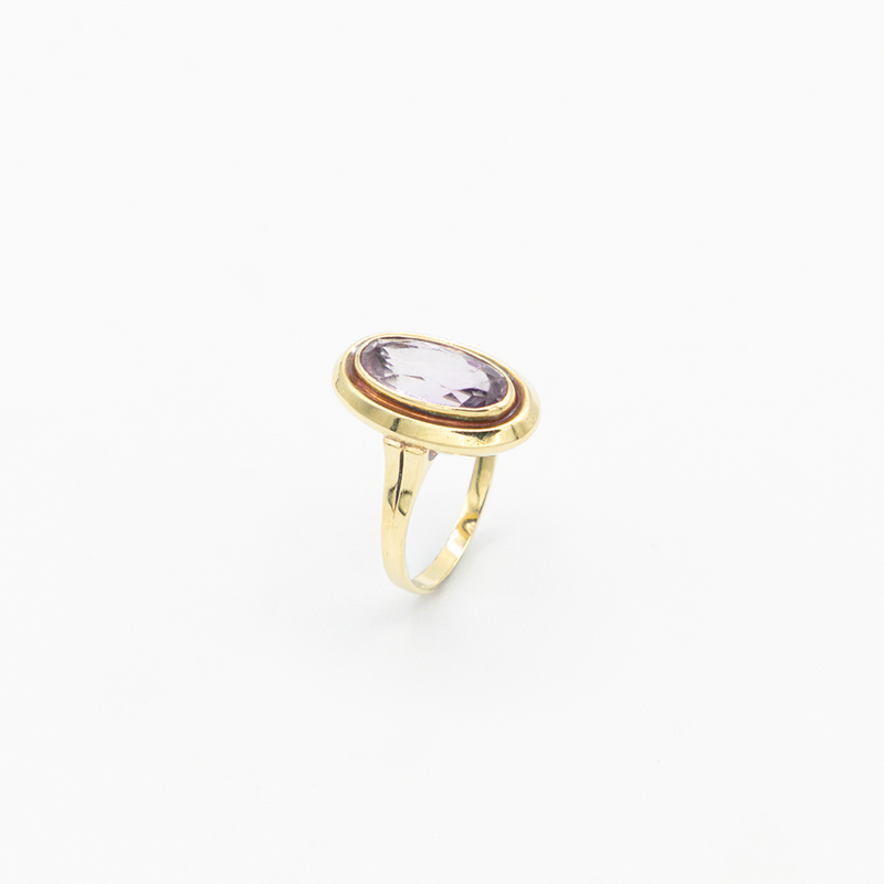 Vintage Amethyst Ring - Gelbgold