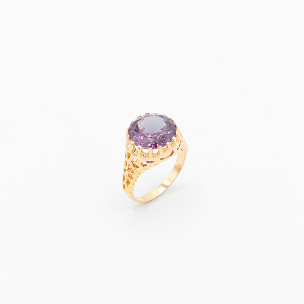 Vintage Amethyst Ring - Gelbgold