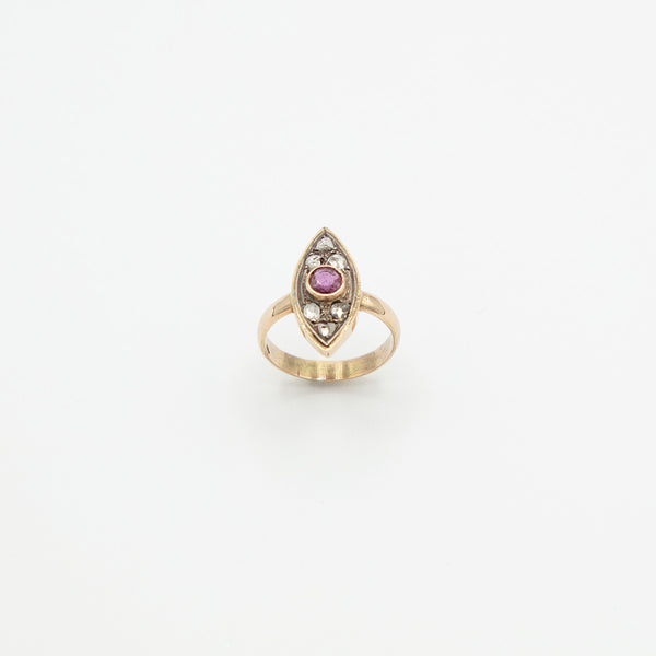 Vintage Diamant Ring - Gelbgold